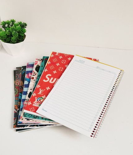 دفتر 50 برگ سیمی برند کارما جلد تلقی محکم و صفحات سفید