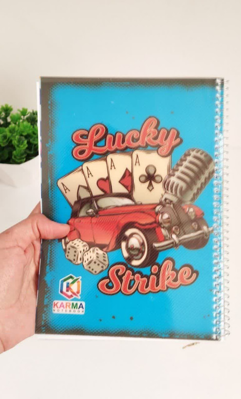 دفتر 50 برگ سیمی برند کارما جلد تلقی محکم و صفحات سفید