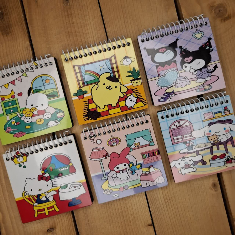 دفترچه سانریو 10 در 10 سانت جلد چوبی 40 برگ برند چوبینا