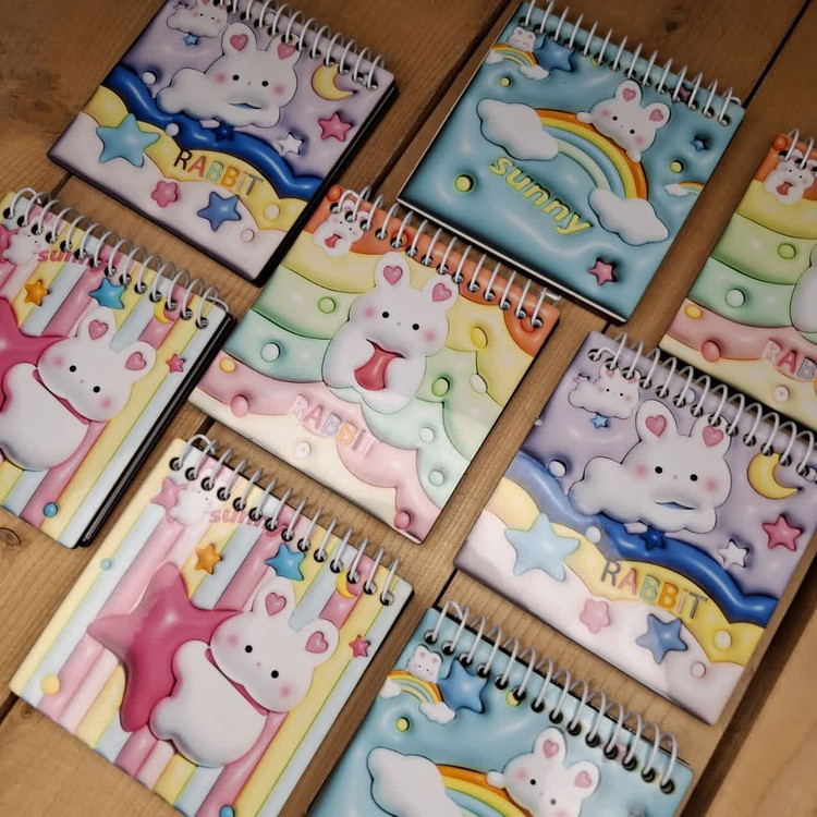 دفترچه طرح حیوانات سه بعدی 10 در 10 سانت جلد چوبی 40 برگ برند چوبینا