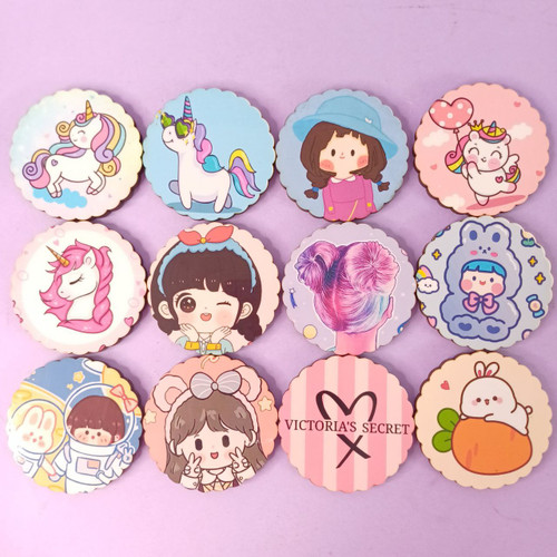 آینه جیبی چوبی برند چوبینا میکس فانتزی