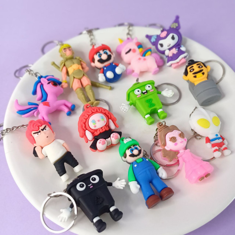 آویز کلید سیلیکونی میکس فانتزی (دسته کلید)