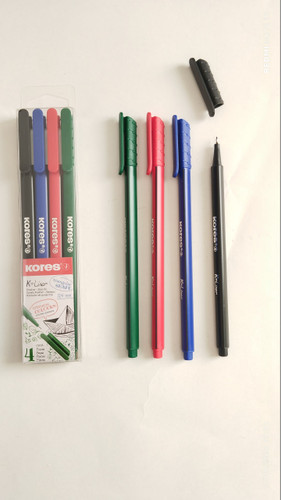 ست روان نویس کورس مدل K-Liner بسته 4 عددی نوک 0.4 نمدی