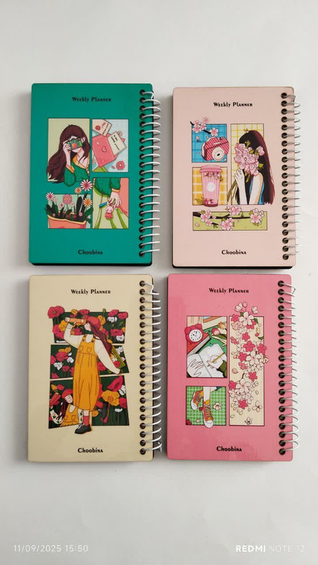 پلنر هفتگی چوبینا 50 برگ جلد چوبی