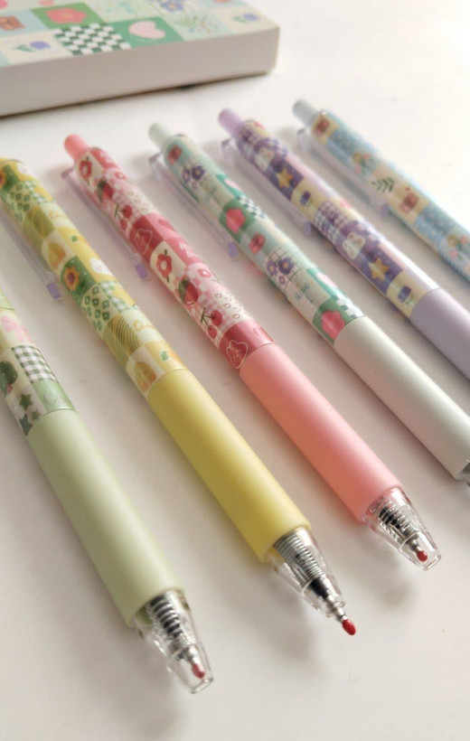 روانویس 0.5 فشاری (خودکار) پینترستی بدنه رنگی جوهر آبی