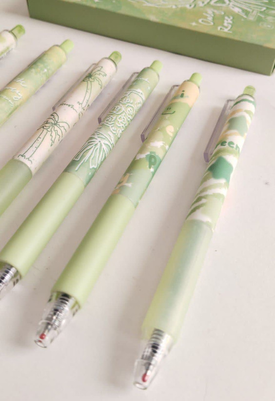 روانویس 0.5 فشاری (خودکار) پینترستی بدنه رنگی جوهر آبی