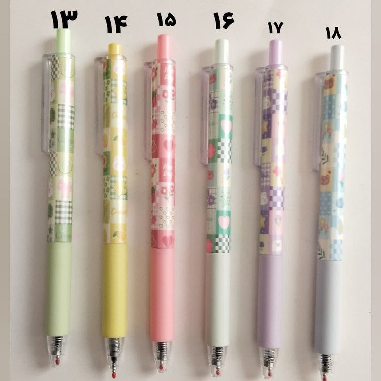 روانویس 0.5 فشاری (خودکار) پینترستی بدنه رنگی جوهر آبی