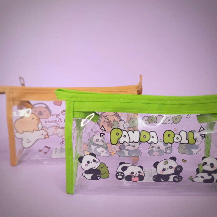 جامدادی شفاف برند موکا دور چرمی طرح فانتزی (19 * 13 س)