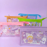 جامدادی شفاف برند موکا دور چرمی طرح فانتزی (19 * 13 س)