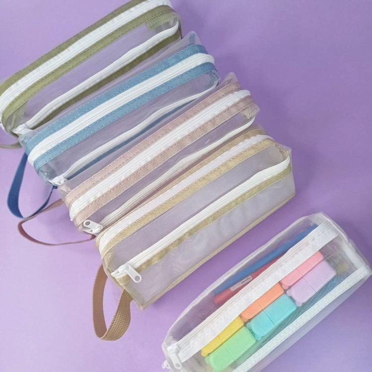 جامدادی پینترستی برند موکا توری پاستیلی دو زیپ