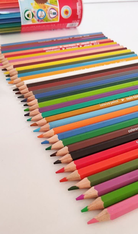مداد رنگی 36 رنگ برند آریا لوله ای با کیفیت