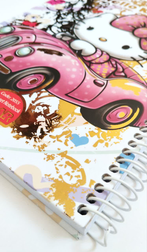 دفتر خطی جلد سخت برند آیلار 100 برگ جلد طلاکوب طرح های فانتزی