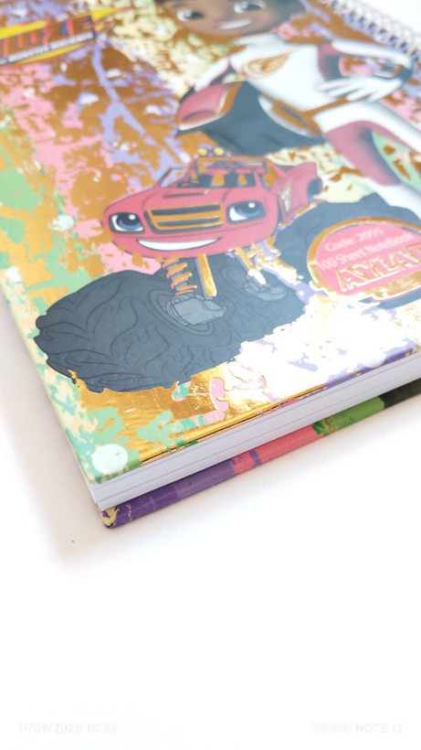 دفتر خطی جلد سخت برند آیلار 100 برگ جلد طلاکوب طرح های فانتزی