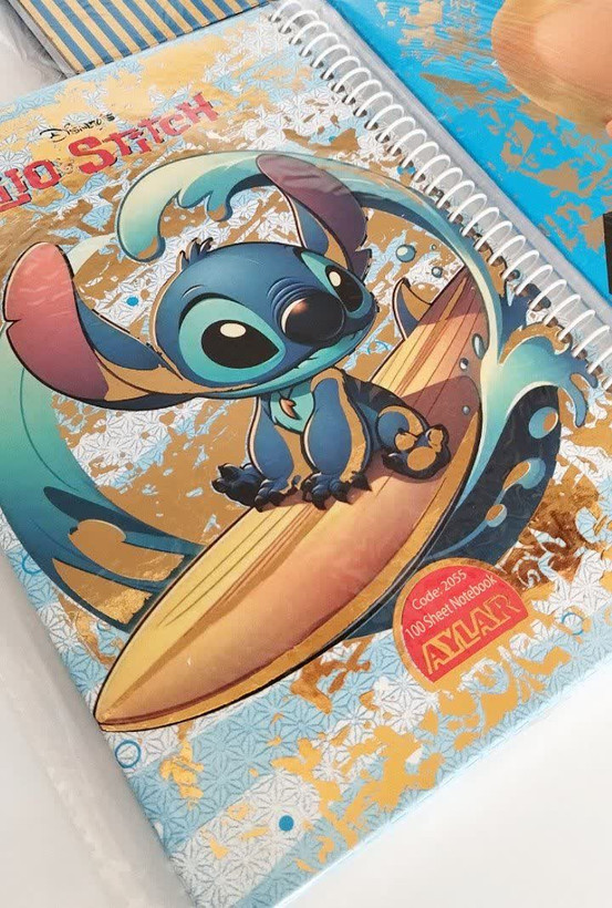 دفتر خطی جلد سخت برند آیلار 100 برگ جلد طلاکوب طرح های فانتزی