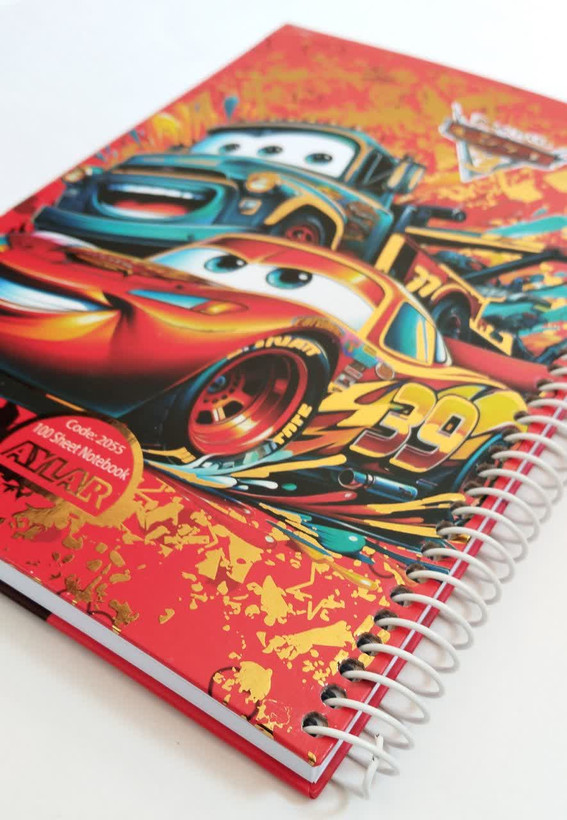 دفتر خطی جلد سخت برند آیلار 100 برگ جلد طلاکوب طرح های فانتزی