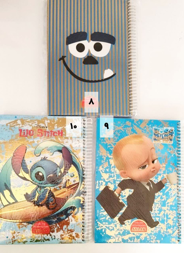 دفتر خطی جلد سخت برند آیلار 100 برگ جلد طلاکوب طرح های فانتزی